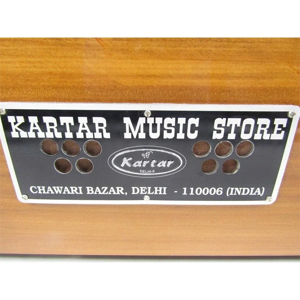 Kartar Harmonium Concert Style 3.25 Octave Teak Tun Wood Excellent 2 Brass Reeds